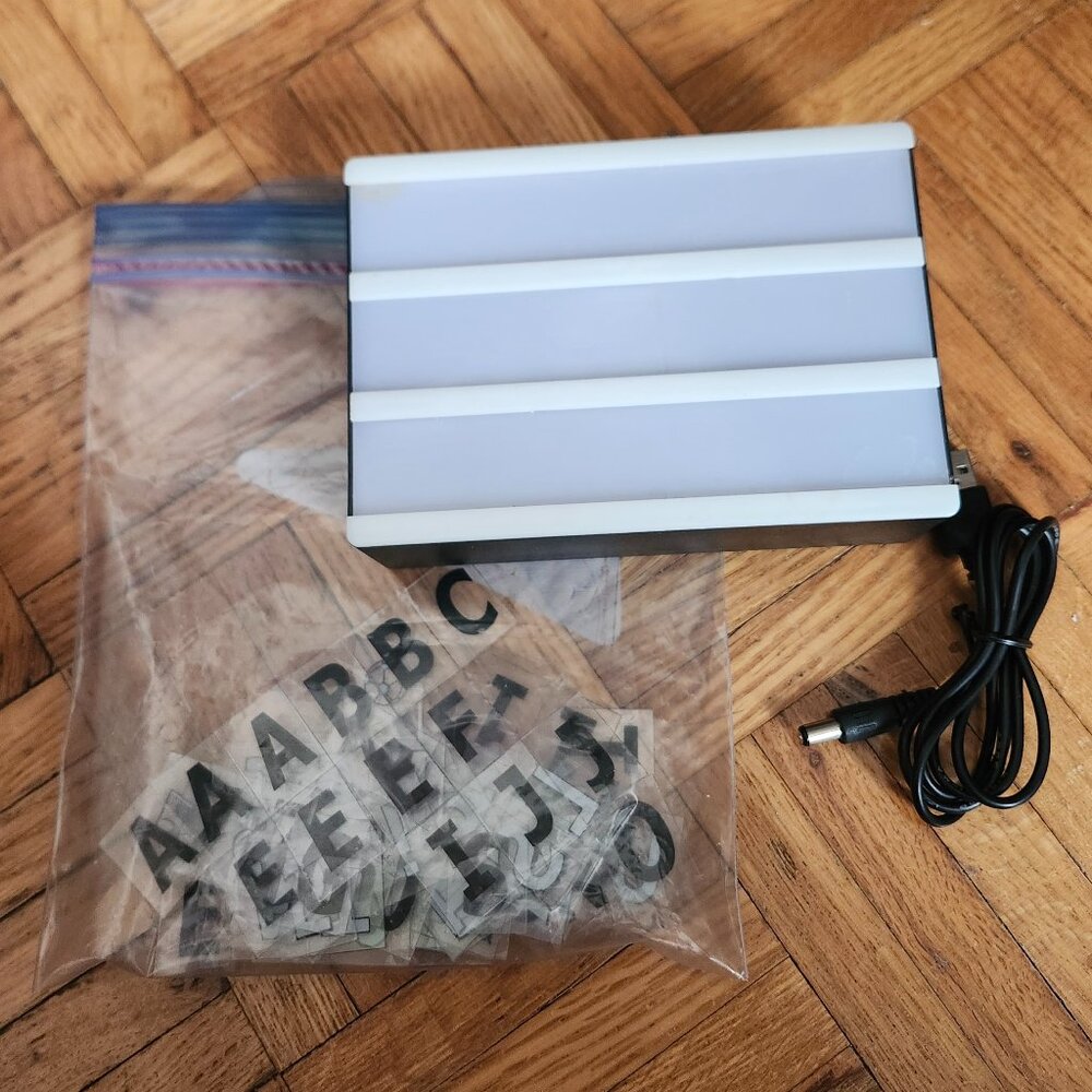 Mini Light Up Message Board Letter Board Box Sign